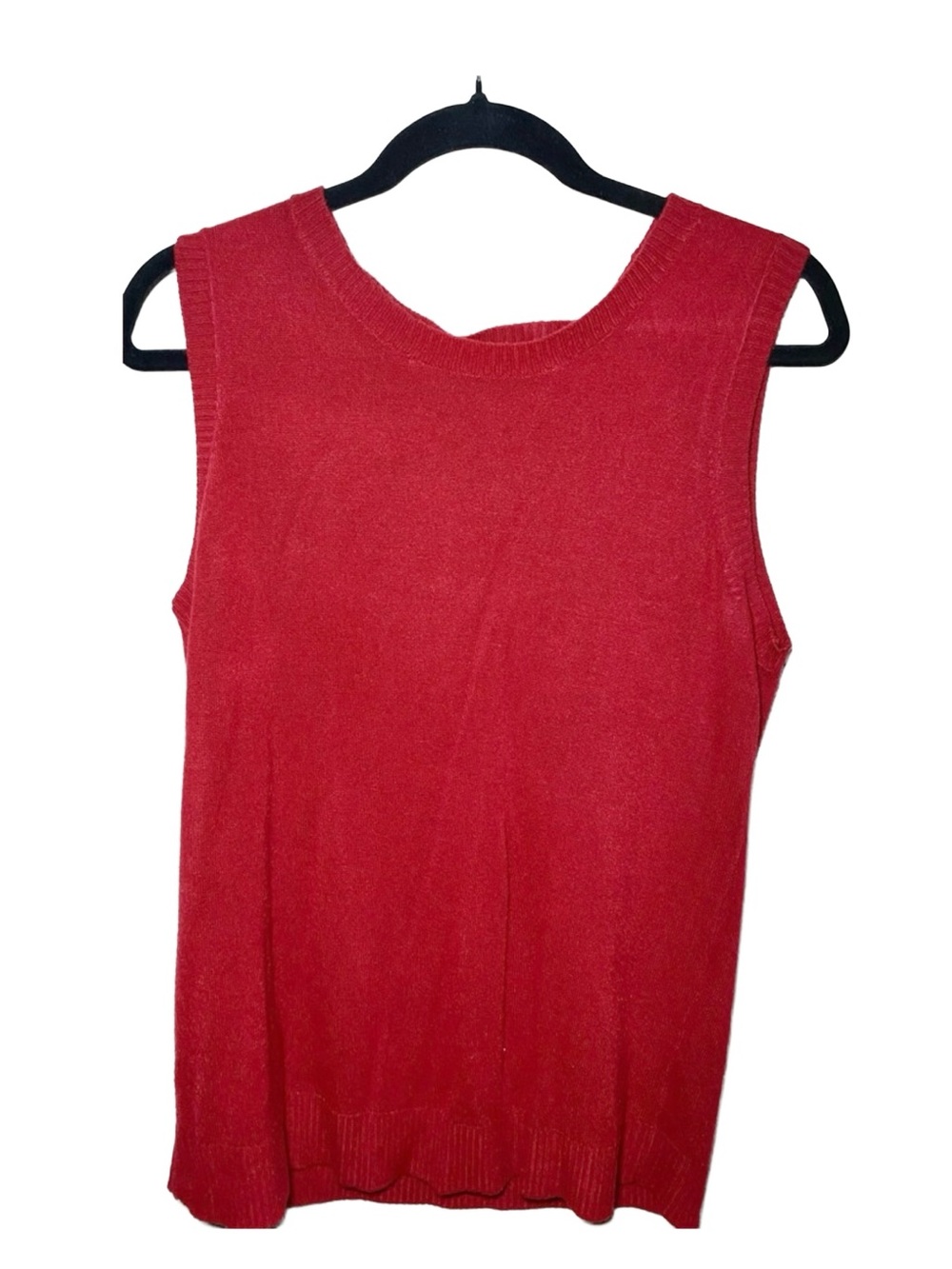 Designers Originals Dark Red Sleeveless Sweater Top Vest‎ L